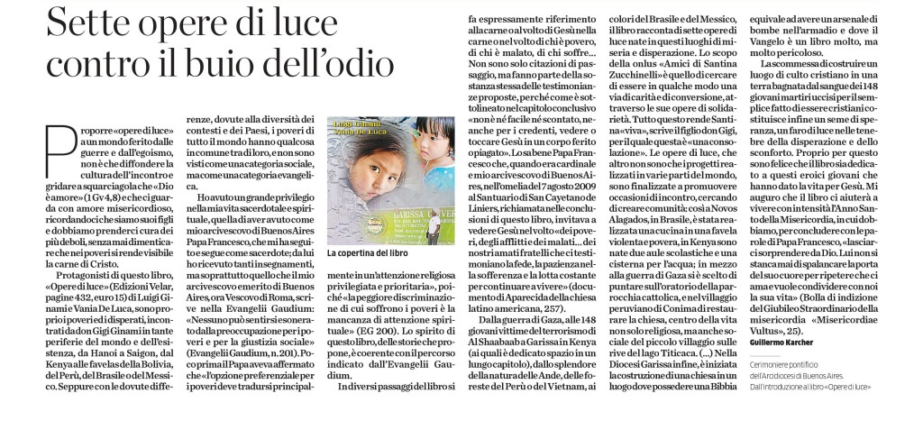 Articolo Eco di Bergamo 10 12 2015